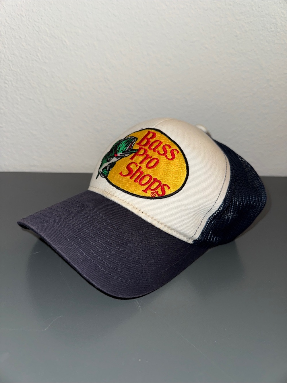 Bass Pro Shops half mesh ball cap - navy